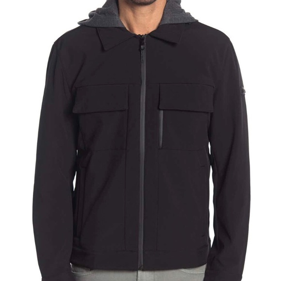 NWT $235 Michael Kors Midweight Hooded Jacket in Black - size XL! - Picture 3 of 3